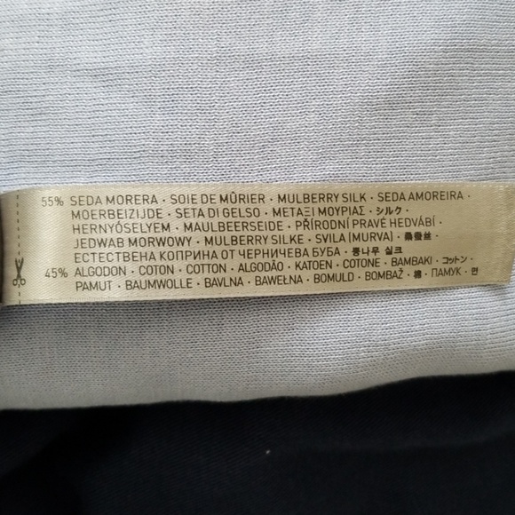 Uterqüe Extra-fine Silk/ Cotton V-neck Sweater M - Picture 6 of 8